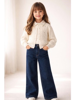 Gültekin Bebe Miss Elitte Triko Ceketli Taş Detaylı Kız 3 Lü Takım 6-9 Yaş -447874900 - Krem