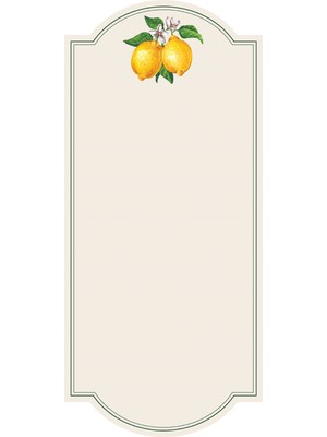 Hester & Cook Lemon Table Card - Pack Of 12