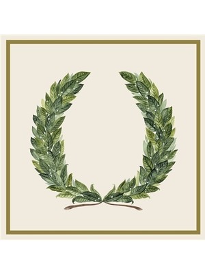 Hester & Cook Laurel Wreath Cocktail Napkin - Pack Of 20