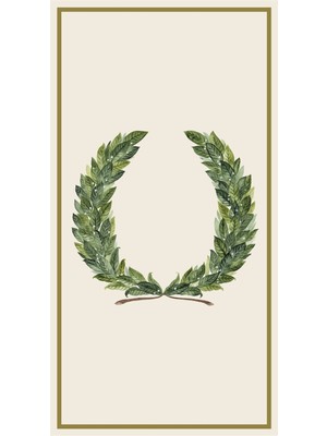 Hester & Cook Laurel Wreath Guest Napkin - Pack Of 16