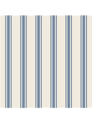 Hester & Cook Cornflower Blue Linen Stripe Cocktail Napkin - Pack Of 20