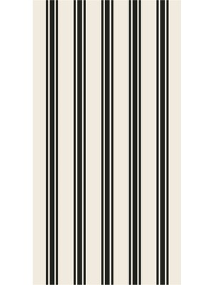 Hester & Cook Black Linen Stripe Guest Napkin - Pack Of 16