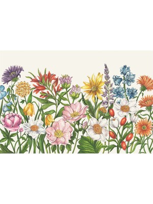 Hester & Cook Wildflower Meadow Placemat - Pad Of 20 Sheets