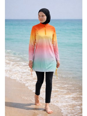 Marina Kız Garson Boy Tam Kapalı Tesettür Mayo G2501