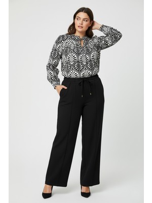 Myline Desenli Bol Kesim Bluz