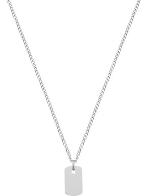 Gümüş Kaplama Çelik Ufak Plaka Kolye