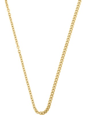 Altın Kaplama Çelik Curb Cable Zincir Kolye