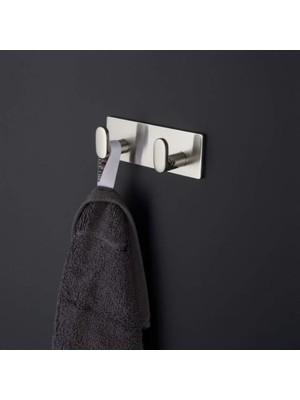 System 2327 Yapışkanlı Askı Nikel Saten / Inox Renk 115MM (AS2327 0115 Nb-Nbm)