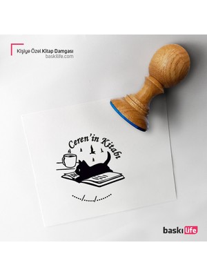 Baskı Life Kişiye Özel Kitap Damgası Kitap Mührü Kaşe Kitap Mühür Özel Damga 332