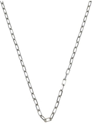 Gümüş Kaplama Çelik Forsa Zincir Kolye