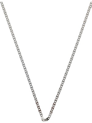 Gümüş Kaplama Çelik Bar Zincir Kolye