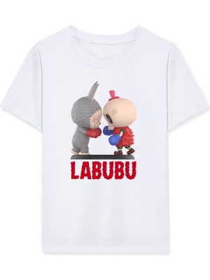 İlk El Grup Ieg™ Kız Labubu Çocuk Baskılı T-Shirt - Beyaz