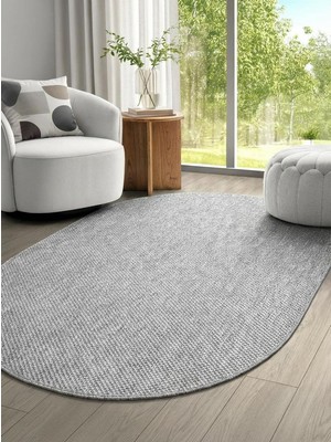 Saraz Halı Elit 1017 Gri Sisal Hasır Görünümlü Modern Salon Oturma Odası Dört Mevsim Halı