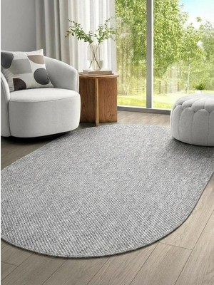 Saraz Halı Elit 1017 Gri Sisal Hasır Görünümlü Modern Salon Oturma Odası Dört Mevsim Halı