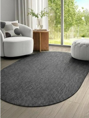 Saraz Halı Elit 1017 Gri Sisal Hasır Görünümlü Modern Salon Oturma Odası Dört Mevsim Halı