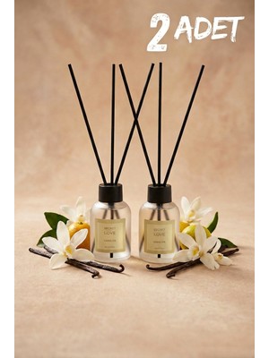 Hafif Vanilya Kokulu Secret of Love 2 Li Çubuklu Oda Kokusu 50ml Pratik Kullanım Sunar