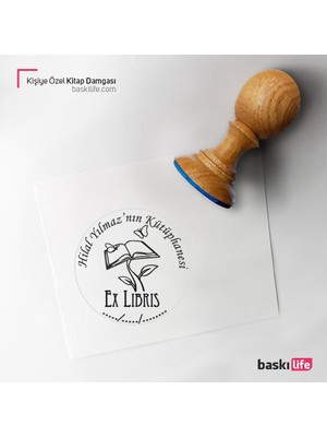 Baskı Life Kişiye Özel Kitap Damgası Kitap Mührü Kaşe Kitap Mühür Özel Damga 122
