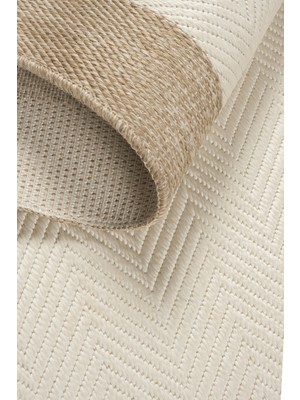 Estiva Home Krem-Bej Sisal Yolluk | Pamuk Taban, Kaymaz, Tozumaz, Makinede Yıkanabilir
