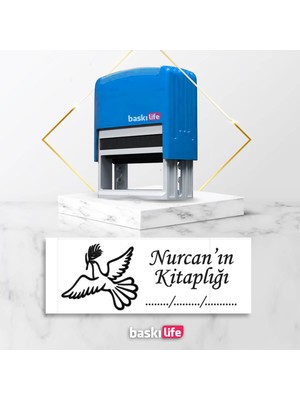 Baskı Life  Kaşe  Kitap Mührü Kitap Damgası Kişiye Özel Kaşe 558