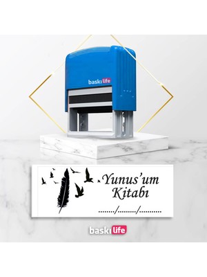Baskı Life  Kaşe  Kitap Mührü Kitap Damgası Kişiye Özel Kaşe 584