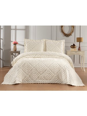 Danteel Home Valencia 3 Parça Çift Kişilik Pike Takımı Krem