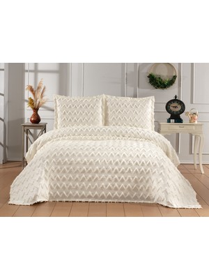 Danteel Home Nüans 3 Parça Çift Kişilik Pike Takımı Krem