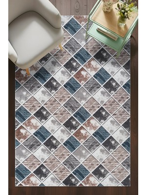 Tropikal Home Kaymaz Taban Modern Desen Halı Yolluk Leke Tutmaz Kolay Temizlenir Koridor Salon Yatak Mutfak Odası