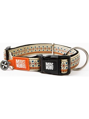 Hype Store Max & Molly Pets Original Serisi Akıllı Künyeli Köpek Boyun Tasması (S, Etnik)