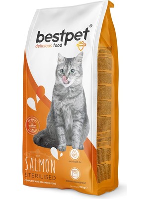 Hype Store Bestpet Yetişkin, Kısırlaştırılmış Kediler Için Somonlu Kuru Mama 15 kg