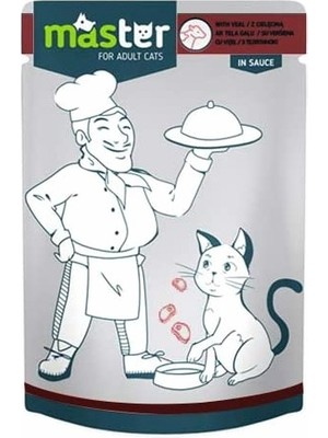 Hype Store Master Dana Etli Pouch Kedi Maması Jöle, 80GR, 24 Adet