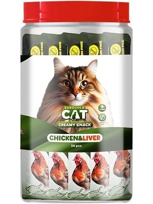 Hype Store Eurogold Sıvı Kedi Ödülü Tavuk - Ciğer 30X15 gr