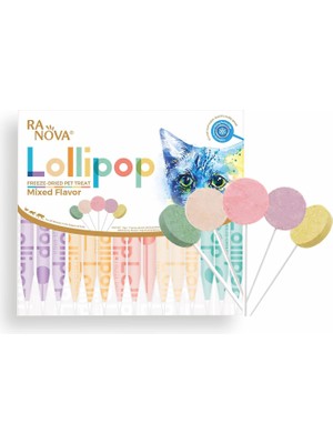 Hype Store Ra Nova Kediler Için Karışık Lezzetli Lolipop *1.4g *15'li