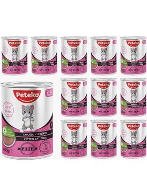 Hype Store Peteko Yavru Kedi Tavuklu Pate 400 gr x 12 Adet