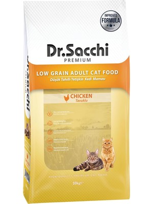 Hype Store Dr.sacchi Düşük Tahıllı Tavuklu Yetişkin Kedi Maması 10 kg