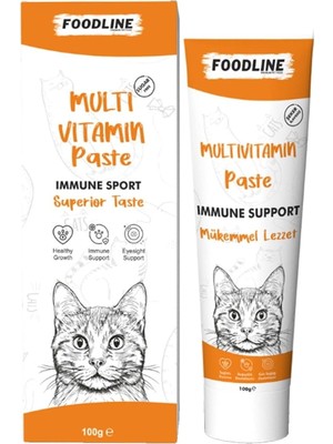 Hype Store Foodline Multivitamin Kedi Malt Macun 100 Gr, Kediler Için Bağışıklık Sistemini Destekleyici