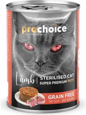 Hype Store Prochoice Kısırlaştırılmış Kediler Için, Tahılsız, Kuzu Etli Ezme, 400 G