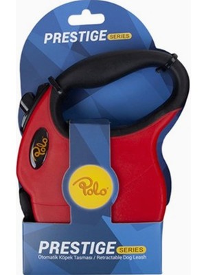Hype Store Polo Makaralı Otomatik Tasma L 5 Metre - 50 kg Kırmızı-Siyah