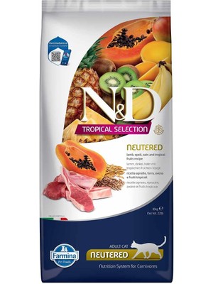 Hype Store Nd N&d Tropical Selection Kuzu Etli ve Tropikal Meyveli Kısırlaştırılmış Kedi Maması 10 kg