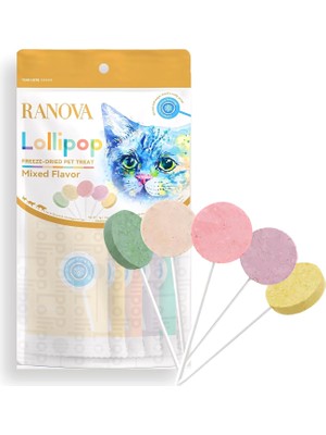 Hype Store Ranova Kediler Için Karışık Lezzetli Lolipop *1.4g 5'li