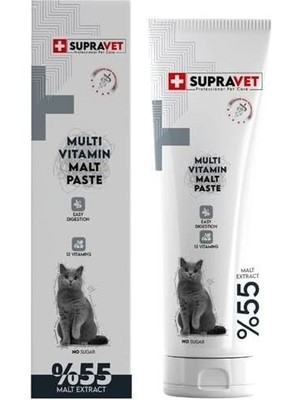 Hype Store Supravet Kediler Için Taurinli Multi Vitamin Kedi Macunu 100 gr (%55 Extra Malt)