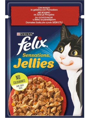 Hype Store Felix Sensation Sığır & Domatesli Kedi Yaş Maması (26 x 85 Gr)