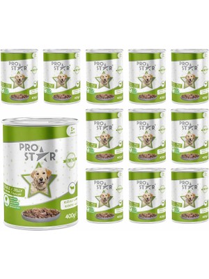 Hype Store Prostar Yetişkin Köpek Kuzulu ve Jöleli Konserve Mama 400 gr x 12 Adet