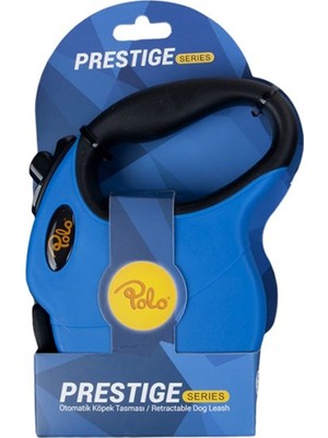 Hype Store Polo Makaralı Otomatik Tasma L 5 Metre - 50 kg Mavi - Siyah