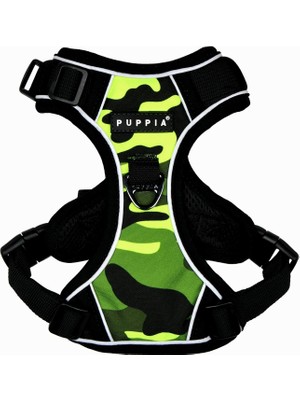Hype Store Puppia Battle Dog Harness H Sağlam Ayarlanabilir Boyun ve Göğüs Reflektörlü Kamuflaj Desenli Küçük V