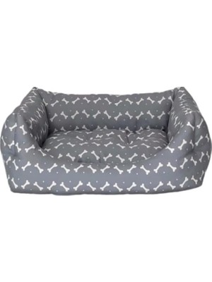 Hype Store Pet Comfort Uniform Bone Gri-Beyaz Kedi ve Köpek Yatağı S 40X50CM