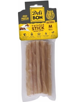 Hype Store Gerçek Deriden Kalın Burgu Çubuk, THICKX12PCS., Natural