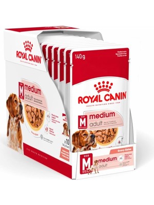 Hype Store Canin Medium Adult Gravy Yetişkin Köpek Yaş Maması 140 gr x 10 Adet