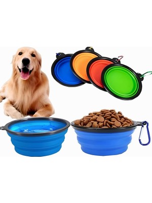 Hype Store Orret Home Pratik Katlanabilir Taşınabilir Kedi Köpek Mama ve Su Kabı Evcil Hayvan Portatif Kase,ako