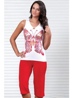 İlk El Grup Ieg™ Kelebek Baskılı Pijama Takım B457