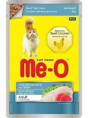 Hype Store Me-O Tavuk ile Pirinç ve Ton Kedi Yaşmama 12X 80 gr